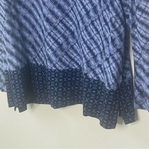 Pure Jill by J. Jill Cotton Modal Long SLeeve Tunic Blue White XL #AG - Picture 7 of 8